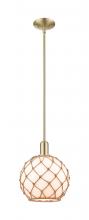 Innovations Lighting 716-1S-CB-G121-10RB - Farmhouse Rope - 1 Light - 10 inch - Champagne Bronze - Stem hung - Mini Pendant