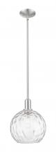 Innovations Lighting 716-1S-SN-G1215-10 - Athens Water Glass - 1 Light - 10 inch - Brushed Satin Nickel - Stem hung - Mini Pendant