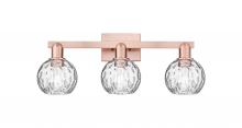 Innovations Lighting 716-3W-AC-G1215-6 - Athens Water Glass - 3 Light - 25 inch - Antique Copper - Bath Vanity Light