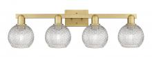 Innovations Lighting 716-4W-BB-G122C-6CL - Athens - 4 Light - 33 inch - Brushed Brass - Bath Vanity Light