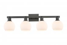 Innovations Lighting 716-4W-BK-G121-6 - Athens - 4 Light - 33 inch - Matte Black - Bath Vanity Light