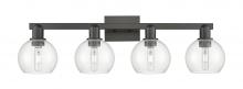 Innovations Lighting 716-4W-BK-G122-6 - Athens - 4 Light - 33 inch - Matte Black - Bath Vanity Light
