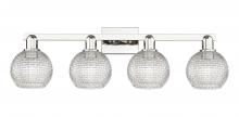Innovations Lighting 716-4W-PN-G122C-6CL - Athens - 4 Light - 33 inch - Polished Nickel - Bath Vanity Light