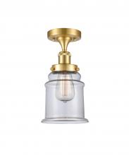 Innovations Lighting 916-1C-SG-G182 - Canton - 1 Light - 6 inch - Satin Gold - Flush Mount