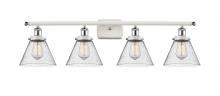Innovations Lighting 916-4W-WPC-G44-LED - Cone - 4 Light - 38 inch - White Polished Chrome - Bath Vanity Light