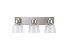 Golden 0314-BA3 PW-CLR - Keating 1 Light Wall Sconce in Antique Ivory with Hammered Water Glass Shade