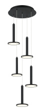 Matteo Lighting C37705MB - Extraterrestrial Matte Black Pendant