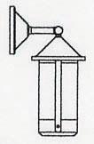 Arroyo Craftsman BB-6LWGW-VP - 6" berkeley long body wall mount - wet rated