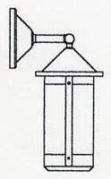 Arroyo Craftsman BB-7LWGW-VP - 7" berkeley long body wall mount - wet rated