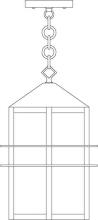 Arroyo Craftsman BEH-7M-AC - 7" bexley pendant