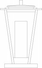 Arroyo Craftsman BRC-10CLR/CS-BZ - 10" brighton column mount