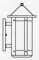 Arroyo Craftsman BS-7LRAM-BZ - 7" berkeley long body wall sconce with roof