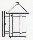 Arroyo Craftsman BS-7RAM-BZ - 7" berkeley wall sconce with roof