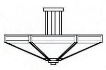 Arroyo Craftsman ETCM-21GWC-S - 21" etoile inverted ceiling mount