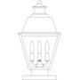 Arroyo Craftsman INC-10MRCS-RB - 10" inverness column mount with metal roof