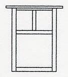 Arroyo Craftsman MW-10TGW-P - 10" mission flush wall mount with t-bar overlay