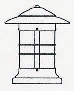Arroyo Craftsman NC-14M-RB - 14" newport column mount