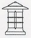 Arroyo Craftsman NC-9M-BZ - 9" newport column mount
