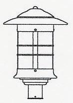 Arroyo Craftsman NP-14F-BZ - 14" newport post mount fixture
