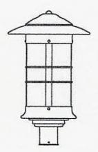 Arroyo Craftsman NP-14LRM-S - 14" newport long body post mount fixture