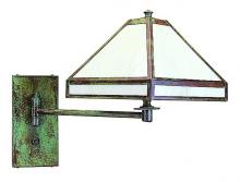 Arroyo Craftsman PSA-1ORM-RB - pasadena wall mount swing arm one light, oak tree filigree