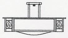 Arroyo Craftsman SCCM-21GWC-P - 21" saint clair inverted semi-flush ceiling mount
