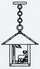 Arroyo Craftsman TRH-12DRTN-AB - 12" timber ridge pendant with deer filigree