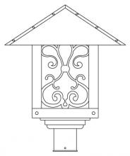 Arroyo Craftsman TRP-16ASAM-RC - 16" timber ridge post mount with ashbury  filigree