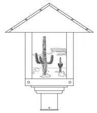 Arroyo Craftsman TRP-16CTOF-RC - 16" timber ridge post mount with cactus  filigree