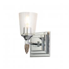 Lucas McKearn BB1022PC-1-F2S - Vetiver 1 Light Wall Sconce in Polished Chrome with Silver Accent