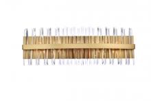 Elegant 6200W36SG - Serephina 36 inch crystal bath sconce in satin gold