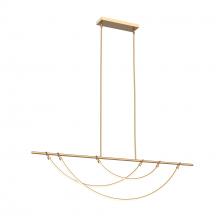 ALORA LP317460VB-UNV-010 - Aryas 60-in Vintage Brass LED Linear Pendant