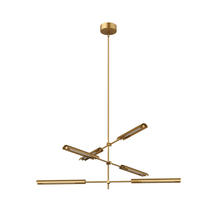 ALORA MP316406VBMS - Astrid 6 Head Metal Shade/Vintage Brass LED Multi Pendant