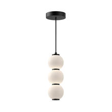 ALORA PD530313MBOP - Bijou 7-in Matte Black/Opal Matte Glass LED Pendant