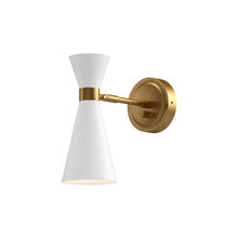 ALORA WV574404WHAG - Blake 4-in Aged Gold/White 1 Light Wall/Vanity