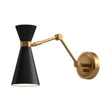 ALORA WV574524MBAG - Blake 5-in Aged Gold/Matte Black 1 Light Wall/Vanity