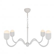 ALORA CH558439AWOP - Effie 39-in Antique White/Opal Glass Socket Chandelier