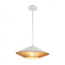 ALORA PD633215WHBR - Daphne 15-in White/Brown Cotton Rope 1 Light Pendant