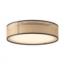 ALORA FM479020RB-5CCT - Lyla 20-in Rattan LED Flush Mount