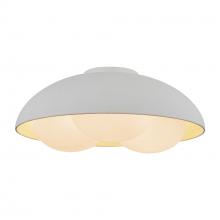 ALORA FM495316AWOP - Robyn 16-in Antique White/Opal Glass Socket Flush Mount