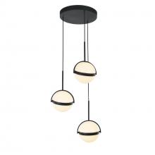 ALORA MP301003MB-UNV - Globo 3 Head Matte Black LED Multi Pendant