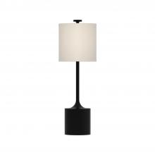 ALORA TL418726MBIL - Issa 26-in Matte Black/Ivory Linen 1 Light Table Lamp