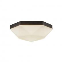 ALORA FM424512MBOP - Krysta 12-in Matte Black/Opal Glass 2 Lights Flush Mount