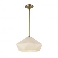 ALORA PD424514BGOP - Krysta 14-in Brushed Gold/Opal Glass 1 Light Pendant