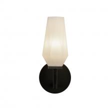ALORA WV424110MBOP - Krysta 10-in Matte Black/Opal Glass 1 Light Wall Vanity