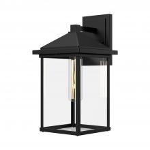 ALORA EW552007BKCL - Larchmont 6-in Clear Glass/Textured Black 1 Light Exterior Wall Sconce