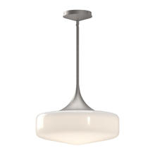 ALORA PD440814BNGO - Lincoln 14-in Brushed Nickel/Glossy Opal Glass 1 Light Pendant