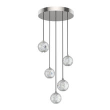 ALORA MP321205PN - Marni 5 Head Polished Nickel LED Multi Pendant
