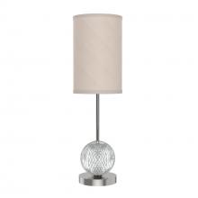 ALORA TL321201PNWL - Marni 21-in Polished Nickel/White Linen LED Table Lamp