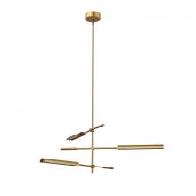 ALORA MP316403VBMS-UNV - Astrid 3 Head Metal Shade/Vintage Brass LED Multi Pendant